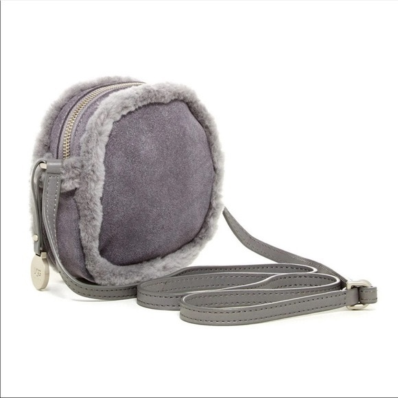 UGG Handbags - UGG Bailey Bow Suede Crossbody GREY